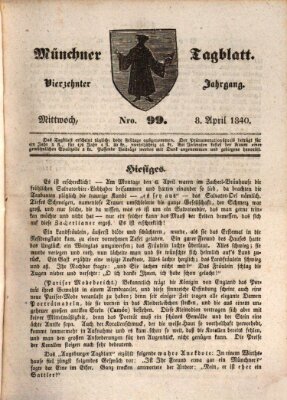 Münchener Tagblatt Mittwoch 8. April 1840