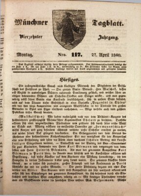 Münchener Tagblatt Montag 27. April 1840