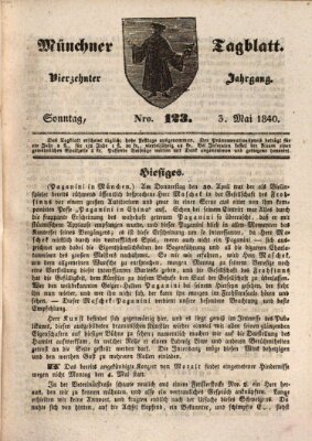 Münchener Tagblatt Sonntag 3. Mai 1840