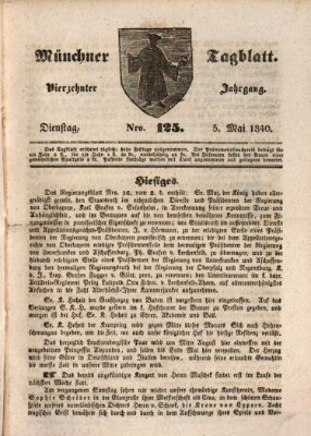 Münchener Tagblatt Dienstag 5. Mai 1840