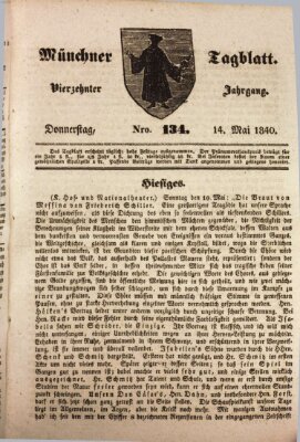 Münchener Tagblatt Donnerstag 14. Mai 1840