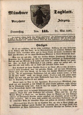 Münchener Tagblatt Donnerstag 21. Mai 1840