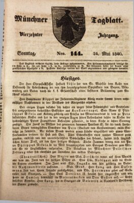 Münchener Tagblatt Sonntag 24. Mai 1840