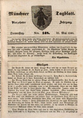 Münchener Tagblatt Donnerstag 28. Mai 1840