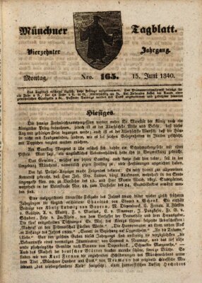 Münchener Tagblatt Montag 15. Juni 1840