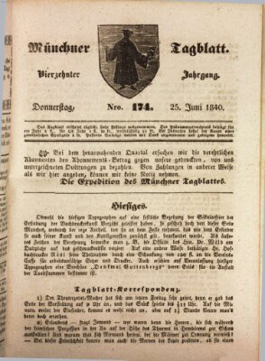 Münchener Tagblatt Samstag 25. Juli 1840