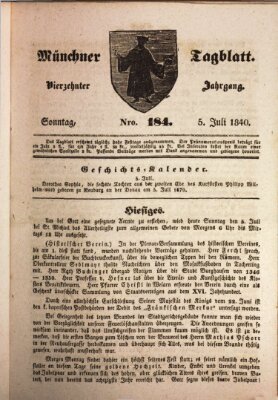 Münchener Tagblatt Sonntag 5. Juli 1840