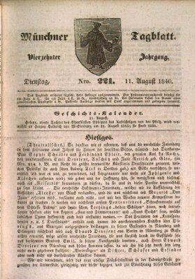 Münchener Tagblatt Dienstag 11. August 1840