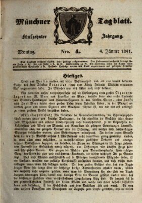 Münchener Tagblatt Montag 4. Januar 1841