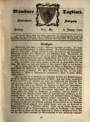 Münchener Tagblatt Freitag 8. Januar 1841