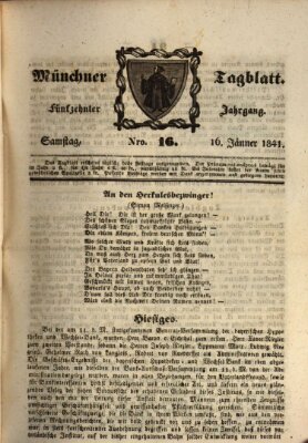 Münchener Tagblatt Samstag 16. Januar 1841