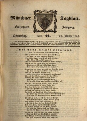 Münchener Tagblatt Donnerstag 21. Januar 1841