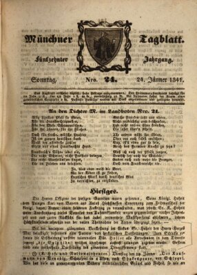 Münchener Tagblatt Sonntag 24. Januar 1841