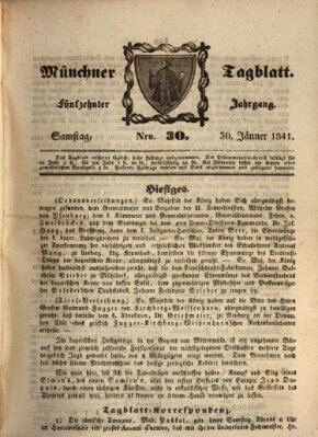 Münchener Tagblatt Samstag 30. Januar 1841