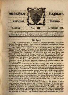 Münchener Tagblatt Samstag 6. Februar 1841