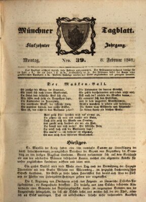 Münchener Tagblatt Montag 8. Februar 1841