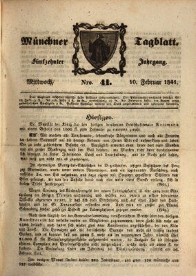 Münchener Tagblatt Mittwoch 10. Februar 1841