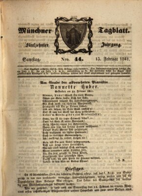 Münchener Tagblatt Samstag 13. Februar 1841