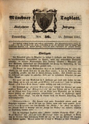 Münchener Tagblatt Donnerstag 25. Februar 1841