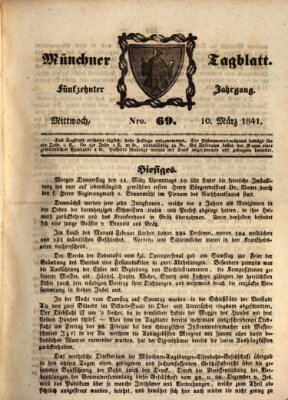 Münchener Tagblatt Mittwoch 10. März 1841