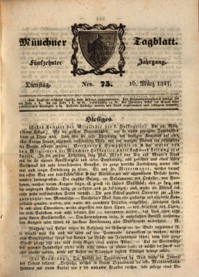 Münchener Tagblatt Dienstag 16. März 1841