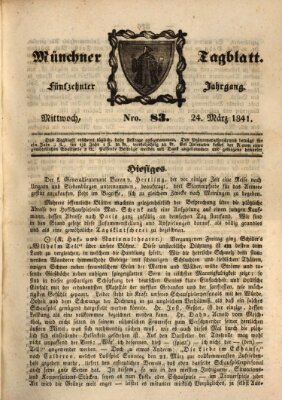 Münchener Tagblatt Mittwoch 24. März 1841