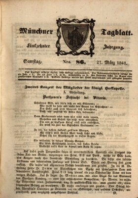 Münchener Tagblatt Samstag 27. März 1841