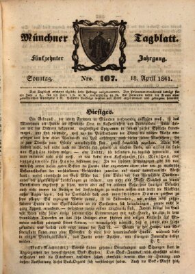 Münchener Tagblatt Sonntag 18. April 1841