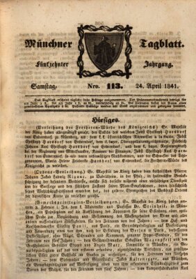 Münchener Tagblatt Samstag 24. April 1841