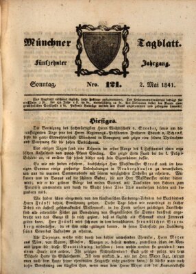 Münchener Tagblatt Sonntag 2. Mai 1841