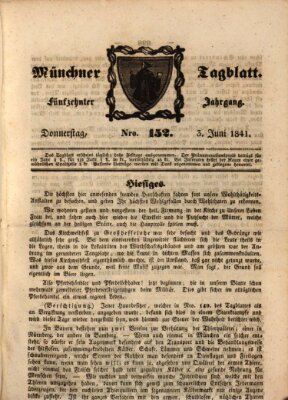 Münchener Tagblatt Donnerstag 3. Juni 1841