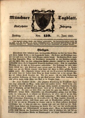 Münchener Tagblatt Freitag 11. Juni 1841