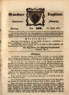 Münchener Tagblatt Montag 21. Juni 1841