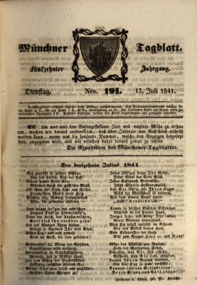 Münchener Tagblatt Dienstag 13. Juli 1841