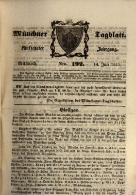 Münchener Tagblatt Mittwoch 14. Juli 1841