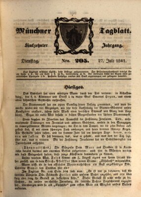 Münchener Tagblatt Dienstag 27. Juli 1841