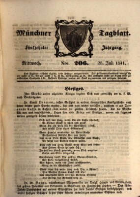 Münchener Tagblatt Mittwoch 28. Juli 1841