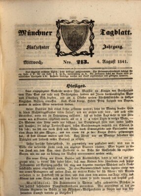 Münchener Tagblatt Mittwoch 4. August 1841