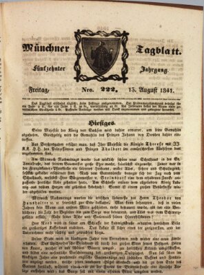 Münchener Tagblatt Freitag 13. August 1841