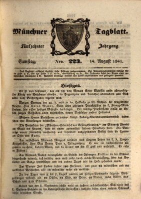 Münchener Tagblatt Samstag 14. August 1841