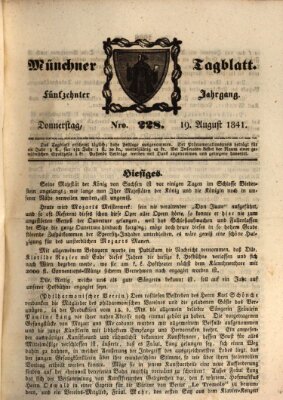 Münchener Tagblatt Donnerstag 19. August 1841