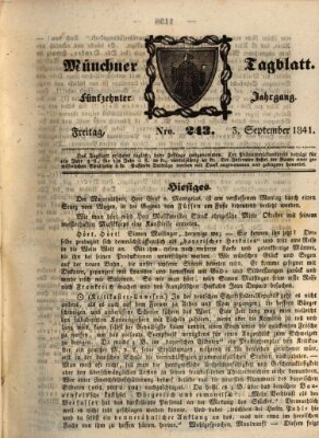 Münchener Tagblatt Freitag 3. September 1841