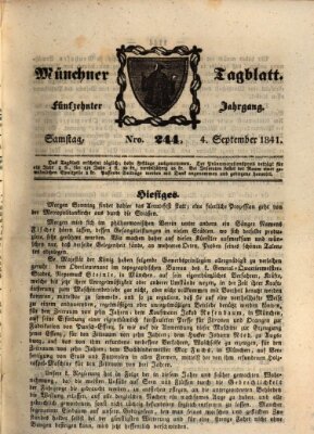 Münchener Tagblatt Samstag 4. September 1841