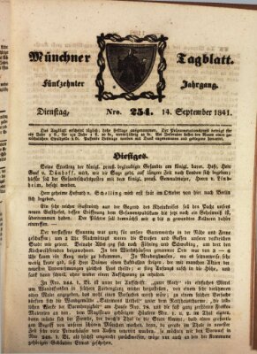 Münchener Tagblatt Dienstag 14. September 1841