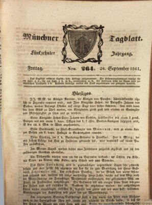 Münchener Tagblatt Freitag 24. September 1841