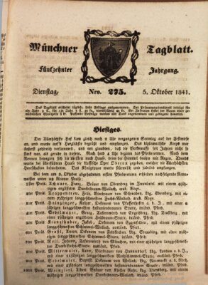 Münchener Tagblatt Dienstag 5. Oktober 1841