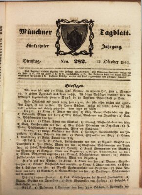 Münchener Tagblatt Dienstag 12. Oktober 1841