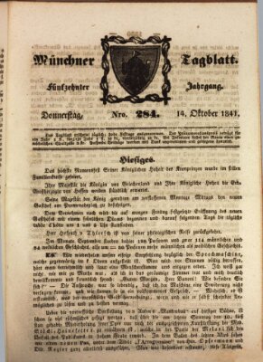 Münchener Tagblatt Donnerstag 14. Oktober 1841