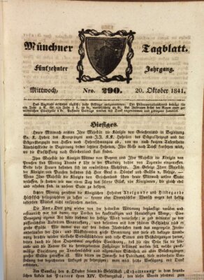 Münchener Tagblatt Mittwoch 20. Oktober 1841