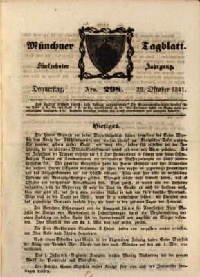 Münchener Tagblatt Donnerstag 28. Oktober 1841